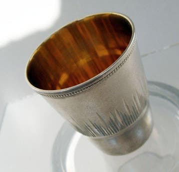 High-Quality Gilt Silver Vodka Cup - Russia