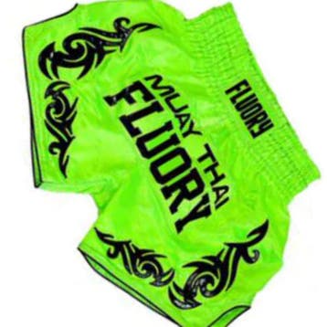 Fluory Muay Thai Kickboks Broek Neon Green MTSF73, Ophalen of Verzenden, Nieuw
