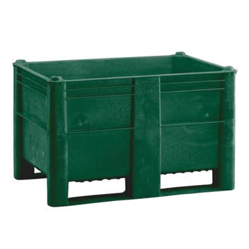 Kunststof Palletbox Groen 1200 x 800 x 760 mm 2 sleden - 520, Doe-het-zelf en Verbouw, Hout en Planken, Verzenden, Nieuw