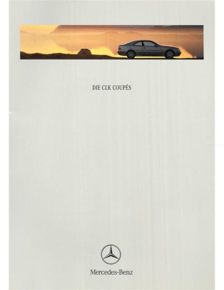 1999 MERCEDES BENZ CLK COUPÉ BROCHURE DUITS, Boeken, Auto's | Folders en Tijdschriften