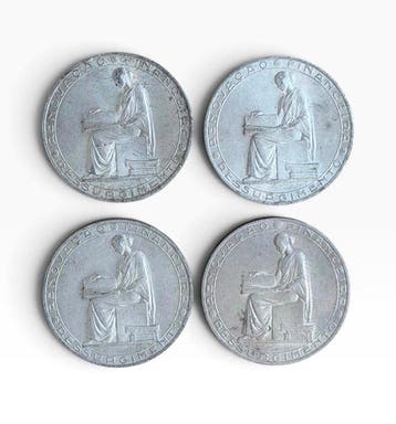 Portugal. 20 Escudos 1953 (4 moedas) (Zonder minimumprijs)