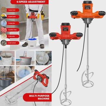 Krachtige Handmixer 2600W - 6 Snelheden voor Verf, Cement en, Doe-het-zelf en Verbouw, Verzenden, Nieuw
