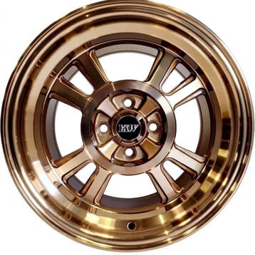 15 inch 4x100 YKW Wheels Y5030 Copper Bronze Velgen, Auto-onderdelen, Ophalen of Verzenden, Nieuw, 15 inch, Velg(en)