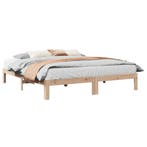 vidaXL Bedframe zonder matras massief grenenhout 160x200 cm, Huis en Inrichting, Slaapkamer | Bedden, Bruin, Verzenden, 200 cm