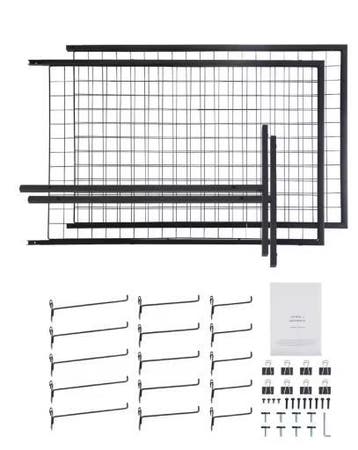 Dubbelzijdige Gridwall Panelen – Displayrek met Haken 2 Stuk, Verzenden, Nieuw