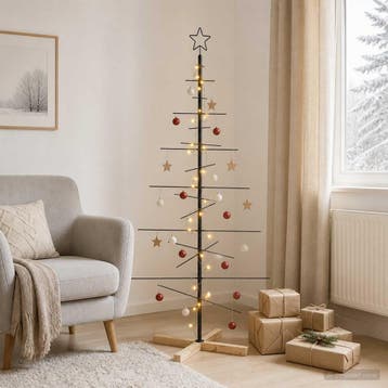 vidaXL Metalen kerstboom met standaard KUOPIO 150 cm Warmwit, Diversen, Verzenden, Nieuw