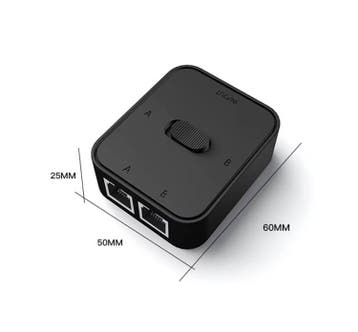 Gigabit Netwerk Splitter 2 Poorten – RJ45 Switch 1000Mbps, Computers en Software, Netwerk switches, Verzenden, Nieuw
