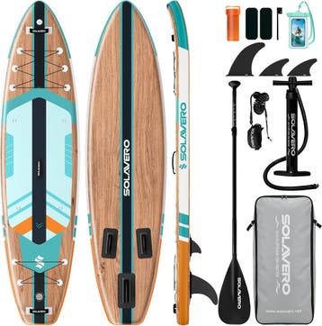 SOLAVERO Opblaasbaar Stand-Up Paddleboard, 350 x 89 x 15 cm,, Verzenden, Zo goed als nieuw