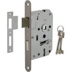 Woningbouw klavier dag- en nachtslot geborsteld rvs 55 mm..., Ophalen of Verzenden, Nieuw, Rvs, Slot