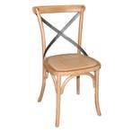 Bolero houten stoel met gekruiste rugleuning naturel (2, Verzenden, Nieuw in verpakking