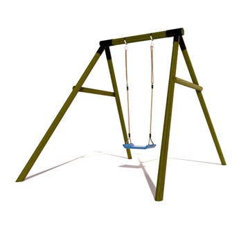 Houten Schommel BK Black Rondhout Enkel, Kinderen en Baby's, Speelgoed | Buiten | Speeltoestellen, Ophalen of Verzenden, Nieuw