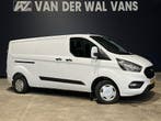 Ford Transit Custom 2.0 TDCI 131pk L2H1 Euro6 Airco | Apple, Stof, Gebruikt, Wit, Dealer onderhouden
