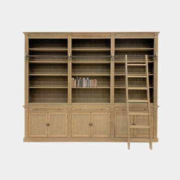 123Kast - Boekenkast Melena del Sur - 300x43x240H cm -  eike, Verzenden, Nieuw