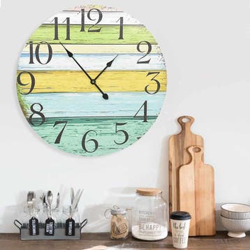 vidaXL Wandklok 60 cm MDF meerkleurig, Verzenden, Nieuw