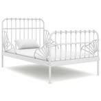 Metalen Bed 80x130/200cm - Wit | Tweedekansje | OP=OP, Verstelbaar, Eenpersoons, Wit, Ophalen of Verzenden