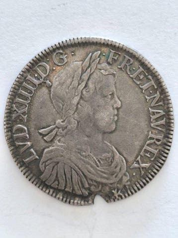 Frankrijk. Louis XIV (1643-1715). Ecu 1652-B, Rouen (Zonder