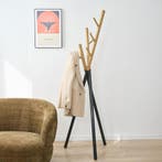 Kapstok Laerdal kledingrek 172x49x49 cm zwart en houtkleurig, Verzenden, Nieuw