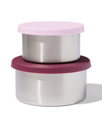 HEMA Snackboxen rvs roze - 2 stuks van €9.99 voor €5.99 sale, Verzenden, Nieuw