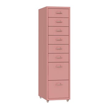 Kantoorkast Kökar op wielen 109x28x41 cm roze [en.casa], Huis en Inrichting, Verzenden, Nieuw