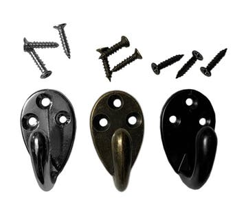 Set van 6 metalen kledinghaakjes, hangers (kleur: brons), Ophalen of Verzenden, Nieuw
