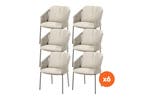 Set van 6 - Taste by 4SO Florence dining tuinstoel in terre, Verzenden, Nieuw, Overige materialen
