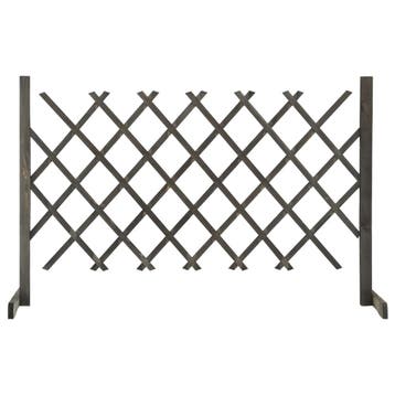 vidaXL Tuinlatwerk 120x90 cm massief vurenhout grijs, Verzenden, Nieuw, Hout, Minder dan 1 meter