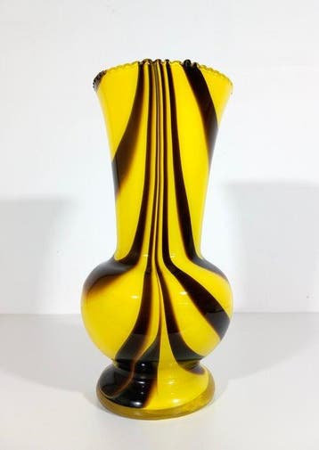 Vaas - Glas - Italiaanse kunst 1970 - 36 cm