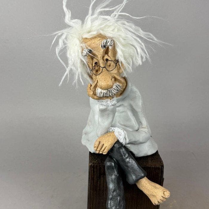Anna Em - Einstein LARGE - hand made, Antiek en Kunst, Kunst | Designobjecten