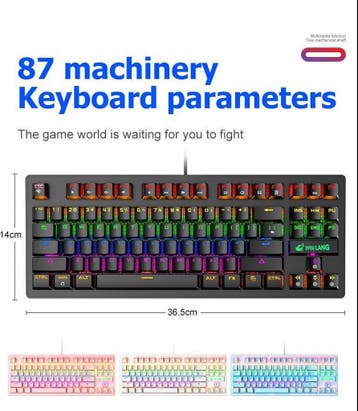 2dekans | ZIYOULANG K2 RGB mechanisch 87keys TKL gaming, Ophalen of Verzenden, Zo goed als nieuw, ZIYOULANG