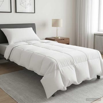 vidaXL Dekbedset 2 st 140 x 200 cm Winter Bamboe Wit, Huis en Inrichting, Verzenden, Nieuw, Wit