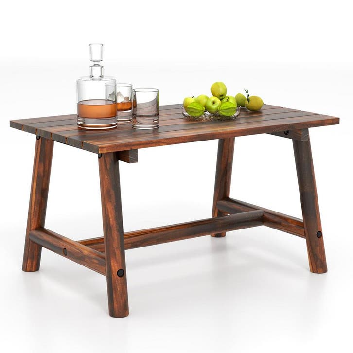 LIVSK Patio Salontafel van Massief Dennenhout - Elegant Desi, Huis en Inrichting, Tafels | Sidetables, Nieuw, Verzenden