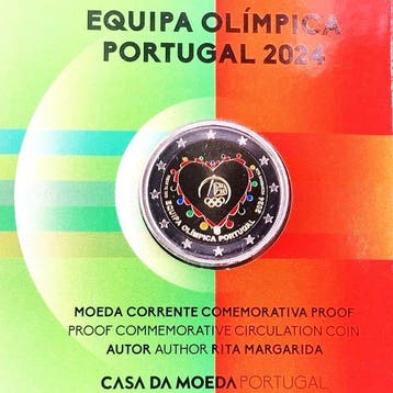 Portugal. 2 Euro 2024 Equipa Olímpica Portugal Proof