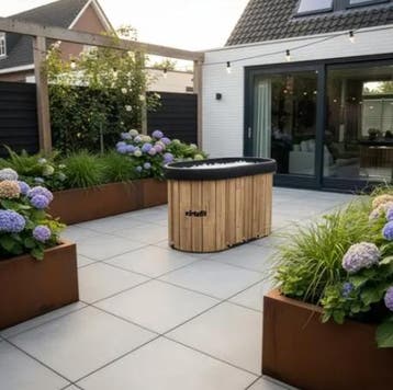 VirtuFit IJsbad Ovaal - Wood Look - 500 Liter, Nieuw