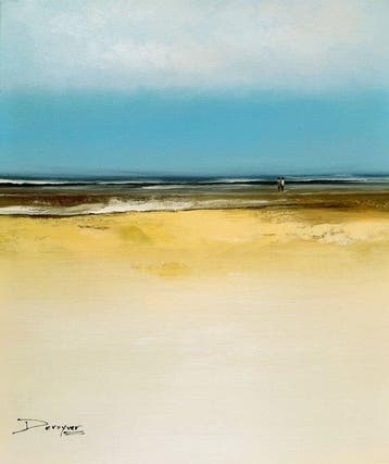 Philippe Deruyver (1971) - Mirage maritime - Marée Basse sur, Antiek en Kunst