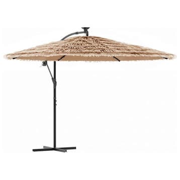 Parasol met zwengel bruin - scherpe retourprijs, Ophalen of Verzenden, Zo goed als nieuw, 2 tot 3 meter, Stokparasol