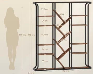 Boomvormige Boekenkast 3 Kolommen – 6-laags Open Planken, Verzenden, Nieuw