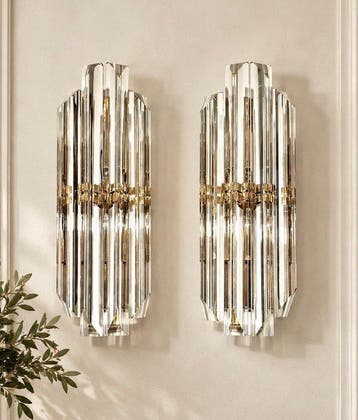 Honsel Leuchten - Wandlamp (2) - Kristal, Aluminium