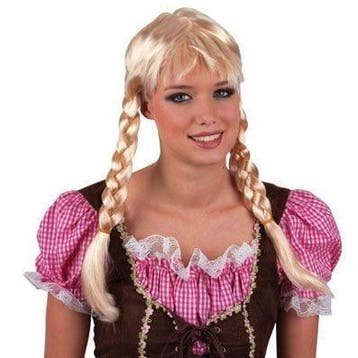 Pruik Heidi met Pony, Ophalen of Verzenden, Nieuw