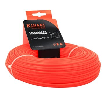 Kibani Maaidraad -  Trimmerdraad 2.4 MM 100 Meter -, Nieuw, Kibani