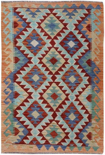 Handgeweven Designer Kelim – Afghan Design - Kelim - 128 cm, Nieuw
