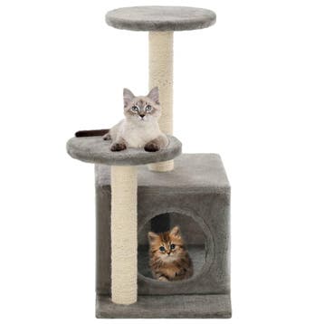 vidaXL Kattenkrabpaal met sisal krabpalen 60 cm grijs, Verzenden, Nieuw