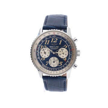 Breitling Navitimer Twin Sixty 2 A39022.1; Automatisch..., Ophalen of Verzenden, Zo goed als nieuw, Leer, Overige merken