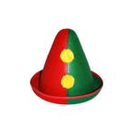 Clowns verkleed hoedje rood/groen - Feesthoeden overig, Verzenden, Nieuw