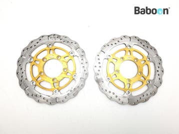 Remschijf Set Kawasaki Z 750 2007-2012 (Z750 ZR750L-M) EBC, Motoren, Onderdelen | Kawasaki, Verzenden, Gebruikt