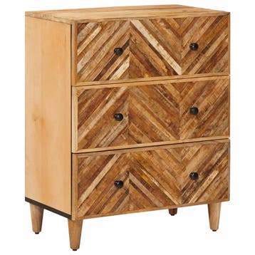 vidaXL Opslagkasten 60 x 33,5 x 75 cm Massief Mango Hout, Huis en Inrichting, Verzenden, Nieuw