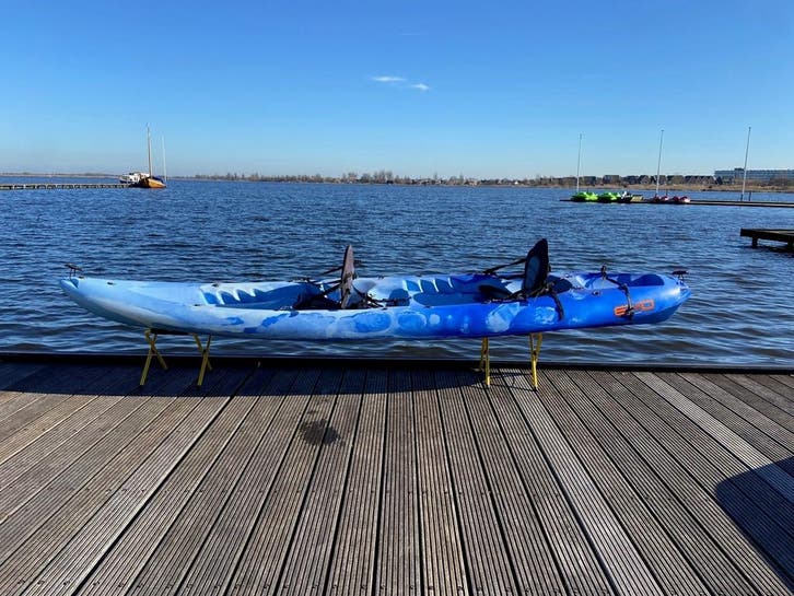 Exo Shark 2 410 Std, incl. zit/rugsteunen & peddels, Watersport en Boten, Kajaks, Verzenden