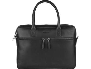 BURKELY Kiley - Laptopbag 13,3 inch - Hunter leer - Zwart, Sieraden, Tassen en Uiterlijk, Tassen | Schoudertassen, Verzenden, Zo goed als nieuw