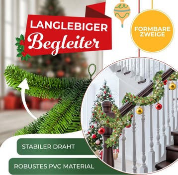 Guirlande met verlichting - Kerstslinger - Kerstversiering -, Huis en Inrichting, Verzenden, Zo goed als nieuw