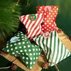 Kerst kraft papieren zakjes met stickers rood groen punt, Ophalen of Verzenden, Nieuw