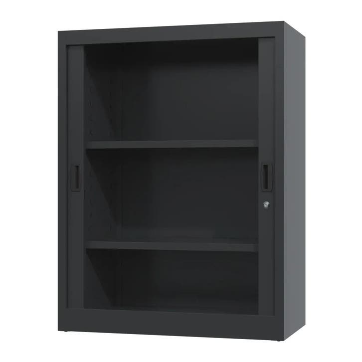 Nieuwe roldeurkast - 105x80x40cm - archiefkast - zwart, Huis en Inrichting, Kasten | Roldeurkasten en Archiefkasten, Met slot